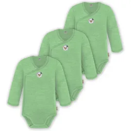 normani Outdoor Sports 3er Pack Multipack Baby-Body Merino Wickelbody in Grün | Gr.: 44