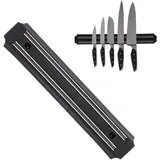 LuxusKollektion Wand-Magnet Messerhalter Magnetischer Messerhalter 25cm Schwarz inkl. Montagewerkzeug