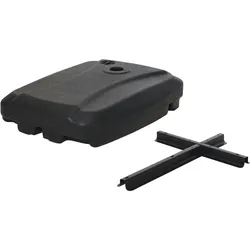 WellHome - Robuster Schirmständer und schwarzes Metallkreuz, 60 l