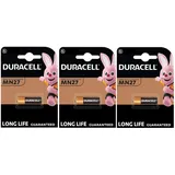Duracell 3 x Duracell MN27 27A A27 8LR732 (3 Blister à 1 Batterie) 3 Batterien