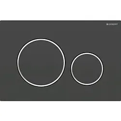 Geberit Sigma 20 Betätigungsplatte 115882141 Platte und Tasten schwarz matt lackiert