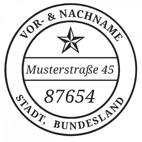 Monogrammstempel - Stern - Trodat 4642