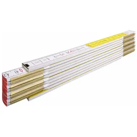 Stabila Holz-Gliedermaßstab 2 m Typ 617 01128 Maßstab Zollstock / TYP:617 weiß/gelb
