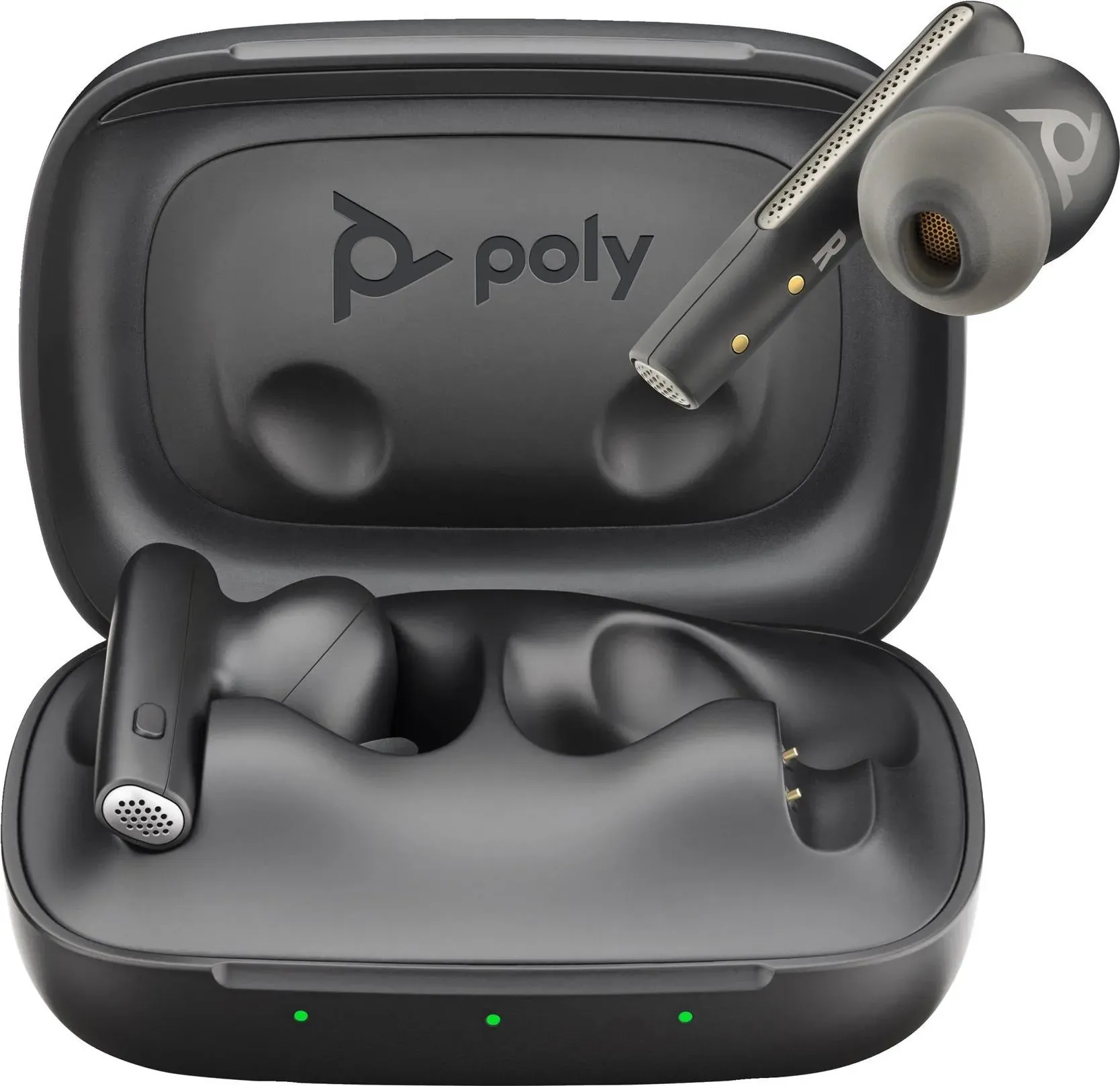 Poly Voyager Free 60 UC - True Wireless-Kopfhörer mit Mikrofon - im Ohr - Bluetooth - aktive Rauschunterdrückung - Adapter USB-C via Bluetooth - Carbon Black (7Y8M0AA)