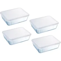 Pyrex Cook&Freeze Set mit 4 rechteckigen Behältern, 4 x 1,5 l,