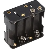 goobay Batteriehalter für 8x Mignon mit Druckknopf für Serienschaltung – Batterie Halterung Elektronik (Kunststoff)