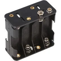 goobay Batteriehalter für 8x Mignon mit Druckknopf für Serienschaltung – Batterie Halterung Elektronik (Kunststoff)