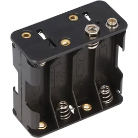 goobay Batteriehalter für 8x Mignon mit Druckknopf für Serienschaltung – Batterie Halterung Elektronik (Kunststoff)