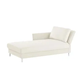 Nehl Liege Easy Flachgewebe 220 x 80 x 96 cm Creme mit Kopfteil