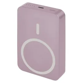 EMOS Powerbank WI 1046, 10000 mAh MagSafe mit Passthrough und Wireless-Charging, USB-C-Ausgang inkl. Kabel - für iPhone, Smartphone, - rosa, B0551S - Rosa