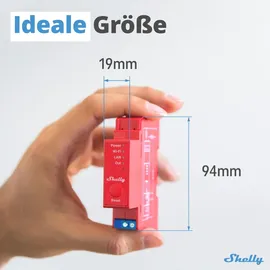Shelly Pro 1PM, DIN-Schienen-Schaltmodul mit Strommessfunktion, 1-Kanal, Schaltaktor