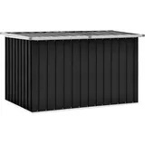 homiuse Gartenbox Anthrazit 149 x 99 x 93 cm Aufbewahrungsbox Gartentruhe Garten Wasserdicht Kissenbox Outdoor Wasserdicht Gartenbox Klein Auflagenbox Verzinkter Stahl Klappdeckel