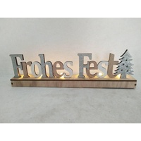 my home Deko-Schriftzug »Frohes Fest, Weihnachtsdeko«, beige