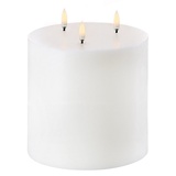 UYUNI Lighting Uyuni LED Stumpenkerze 15x15cm Nordic White 3-Docht