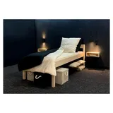 Seniorenbett 100x200 erhöhtes Bett mit Kopfteil aus Massivholz