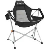 KingCamp Campingstuhl Orchid Schaukel Stuhl Camping Sessel Verstellbar Alu 120kg Farbe: black