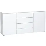 Die Möbelfundgrube Sideboard weiß Hochglanz 165 cm 2-türig - SPICE,