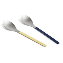 HAY - MVS Servierlöffel, dunkelblau / gelb (2er-Set)
