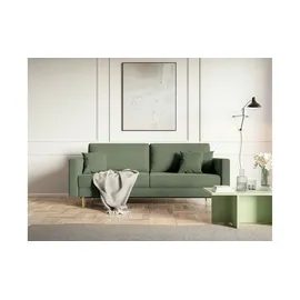 Selsey Schlafcouch Samt 3-Sitzer Olivgrün