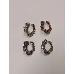 4 Kristall Piercings Restposten Abverkauf