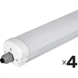 V-Tac LED-Feuchtraum-Wannenleuchte VT-1574-N, EEK: E, 48 W, 5760 lm, 6500 K, 1500 mm, 4 Stück