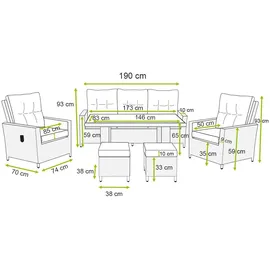 Green Spirit Asti Set 7-tlg. Braun/Grau