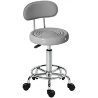 Homcom Rollhocker Kunstleder 32 x 40 x 70-86 cm Grau