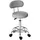 Homcom Rollhocker Kunstleder 32 x 40 x 70-86 cm Grau