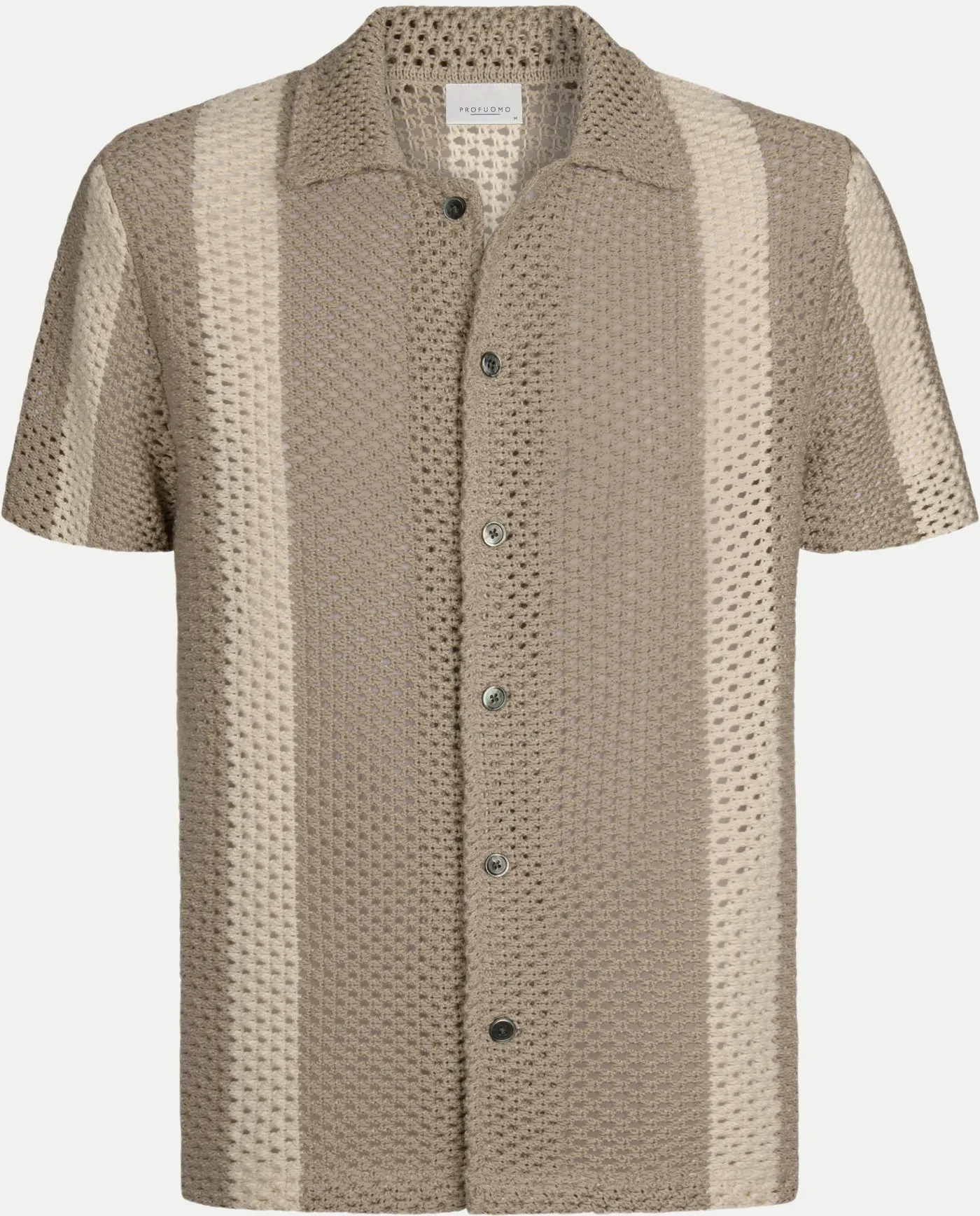 Polohemd aus Crochet Beige XL