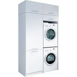 laundreezy Mehrzweckschrank-Set 128 x 238 x 68 cm Weiß