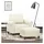 vidaXL Sessel mit Hocker Samt 77 x 80 x 60 cm Creme