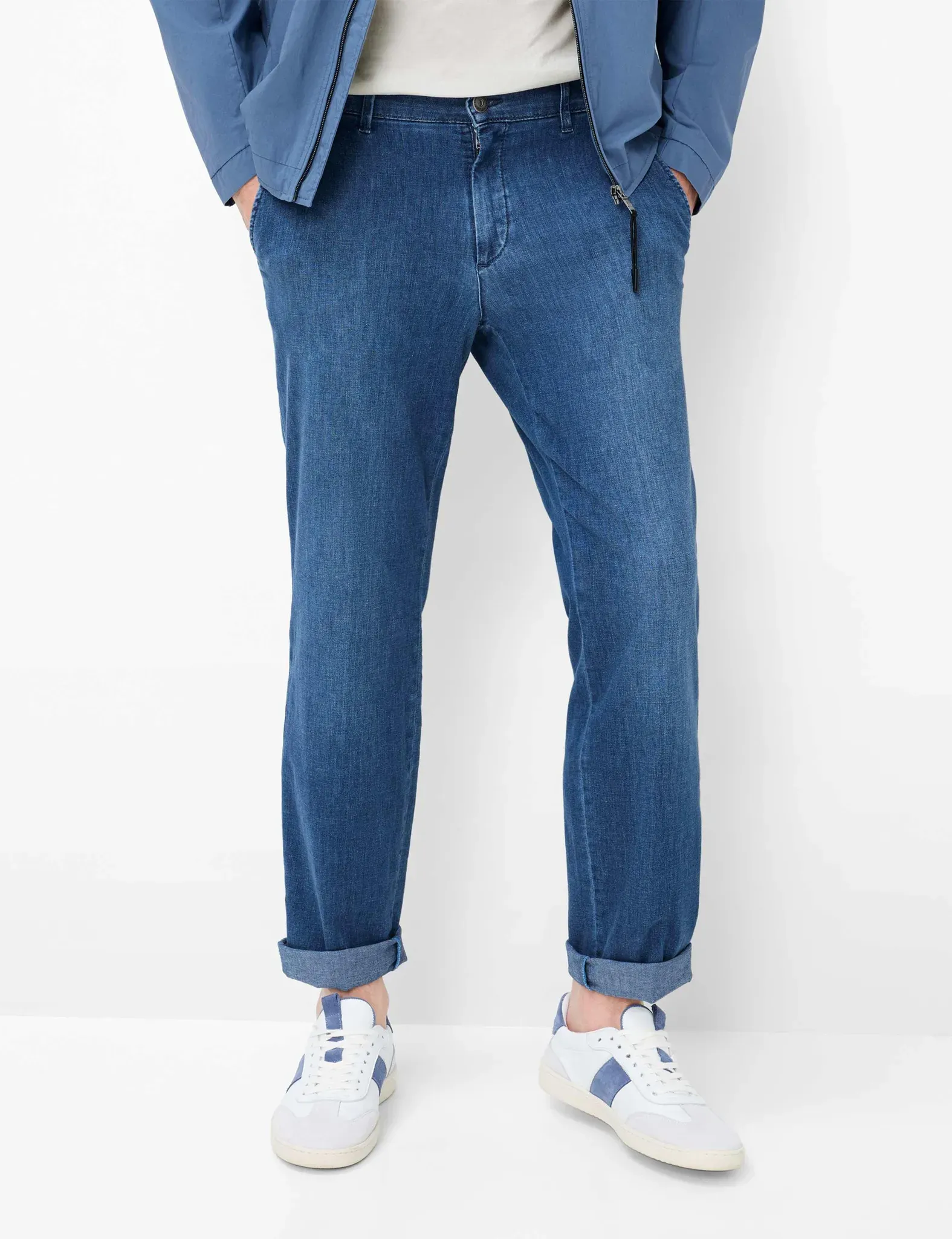 Eurex by Brax Herren Chino Style THILO BLUE STONE, denim blau, Gr. 34U