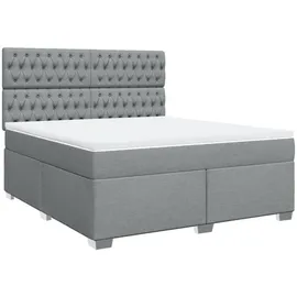 vidaXL Boxspringbett 180 x 200 cm Hellgrau