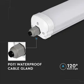 V-Tac Wannenleuchte LED 48 W 1500mm 5760lm Kunststoff weiß