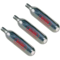 Barbieri Kartuschenpumpe 16g CO2 Fahrradpumpe (3 Stück) silber Edelstahl