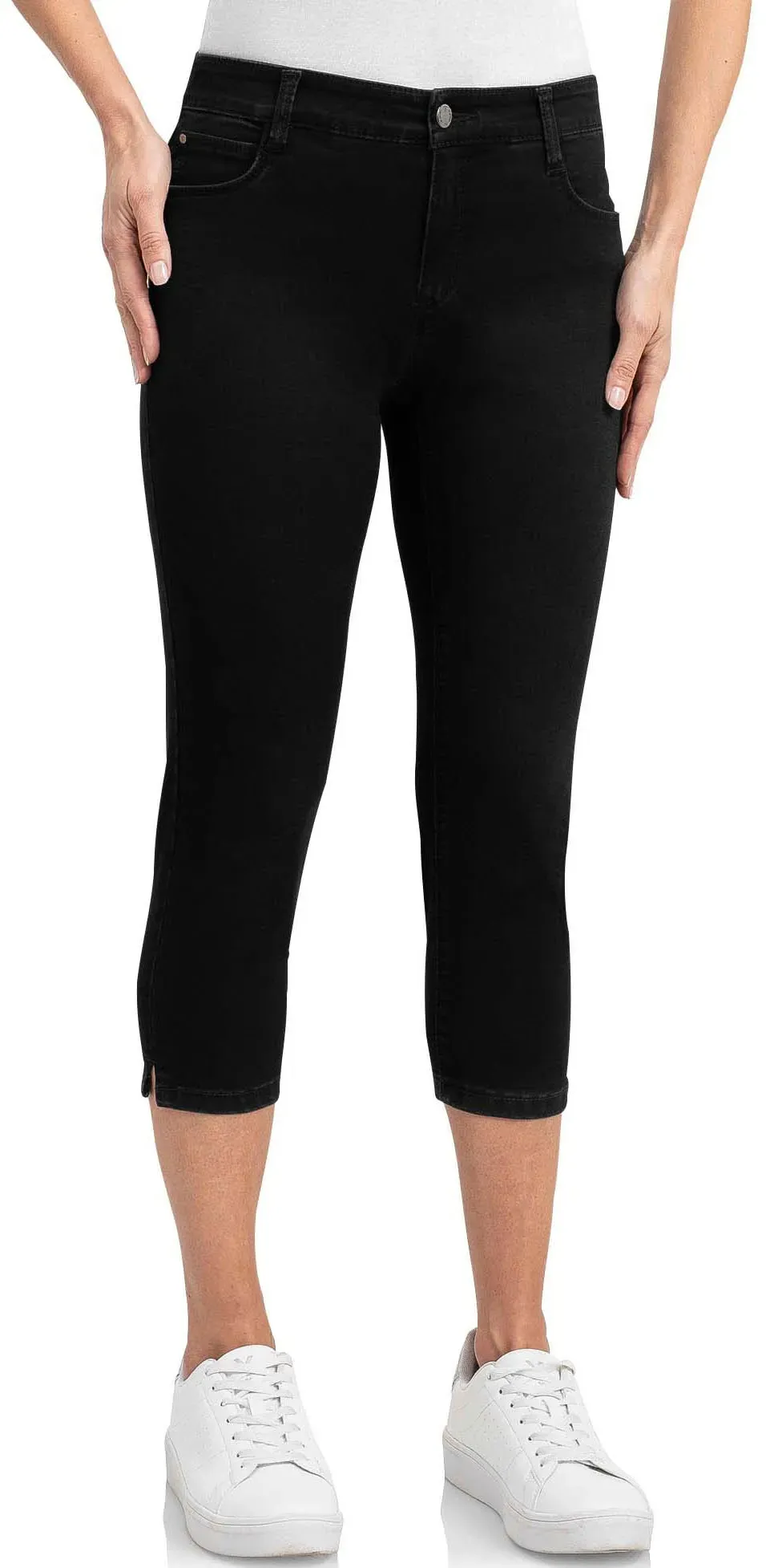 Caprijeans »Capri«, Gr. 36 - Länge 21, black, , 64170636-36 Länge 21