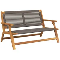 VidaXL Gartenbank Grau 76x122x73 cm Massives Akazienholz