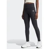 adidas Leggings ADIDAS ORIGINALS "ESSENTIALS HIGH-WAIST", Damen, Gr. XL, N-Gr, schwarz (schwarz, normal, gr.), Obermaterial: 43% Baumwolle, 43% Viskose, 14% Elasthan, Hosen Leggings, weiches und stretchiges Material, hoher Bund, ohne Verschluss