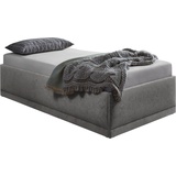 Westfalia Schlafkomfort Polsterbett »Texel«, Standardhöhe mit Zierkissen, Bettkasten bei Ausführung mit Matratze, grau