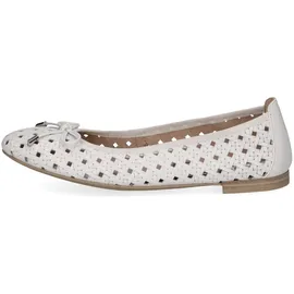 CAPRICE Ballerina Weiß (White Nappa), 40 EU