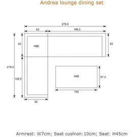 Garden Impressions Andrea Set 3-tlg. Grau