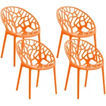 CLP Hope Stapelstuhl 59 x 60 x 80 cm orange 4 St.