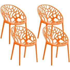 CLP Hope Stapelstuhl 59 x 60 x 80 cm orange 4 St.