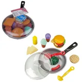 Happy People Happy-People Kinderküchen-Zubehör, Pfanne mit Deckel und Lebensmitteln, 20-teilig