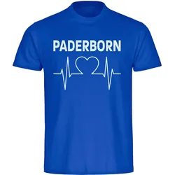 multifanshop Kinder T-Shirt - Paderborn - Herzschlag - Druck weiß - Kind