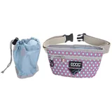 DOOG Leckerlibeutel Treat Pouch - Snacktasche/Leckerlitasche Large Luna pink/tear drops