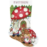 Design Works Crafts Kreuzstich Stickpackung Weihnachtsstrumpf Gnome Home, Zählmuster