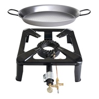 All'Grill Hockerkocher-Set mit Gussbrenner Zündsicherung und Stahlpfanne (303014)