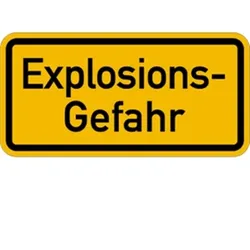Schild Explosionsgefahr, Aluminium, reflektierend RA1 (Typ 1), 600x300 mm