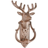 Esschert Design Türklopfer Hirsch aus Gusseisen, 13,3 x 6,4 x 23,5 cm